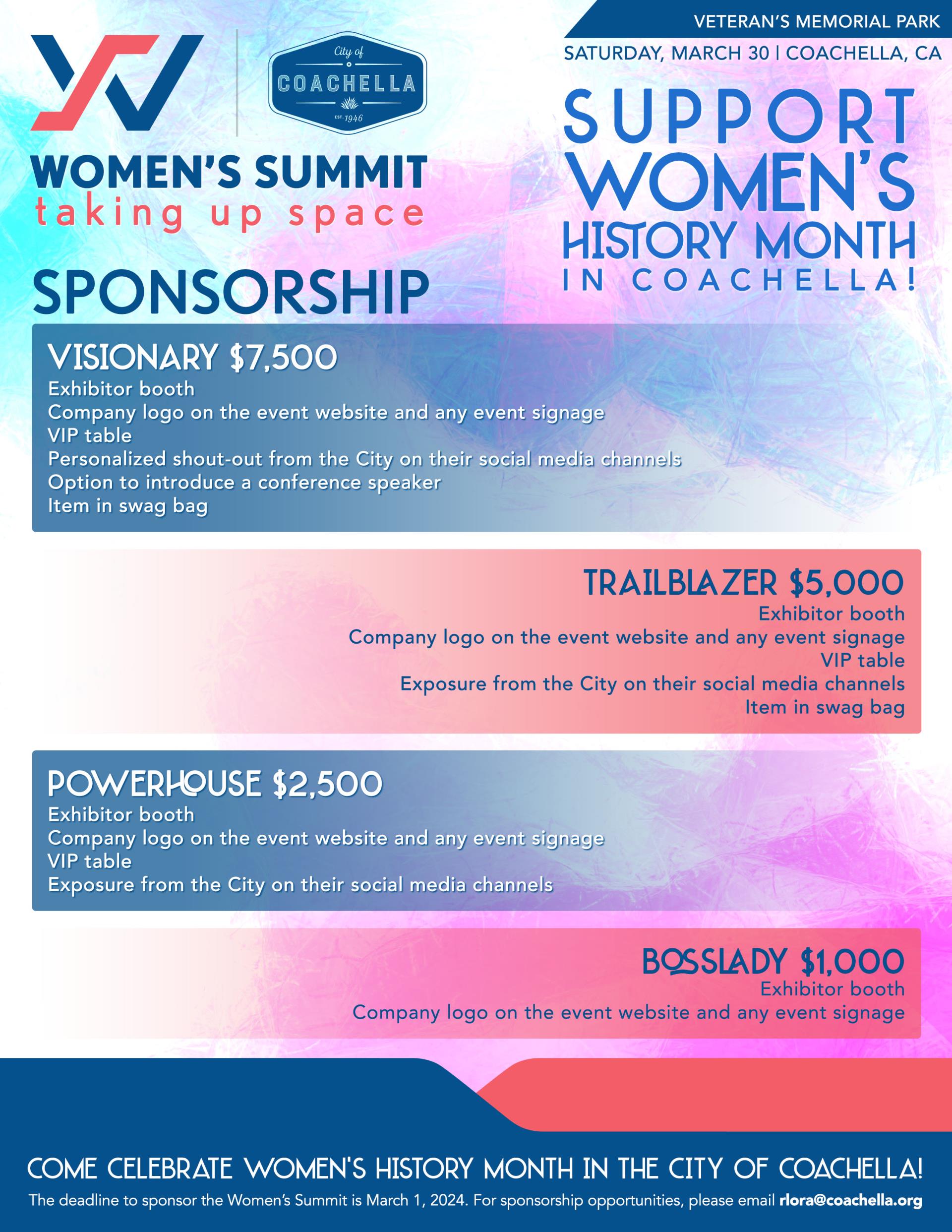 Women's Summit Sponsorship